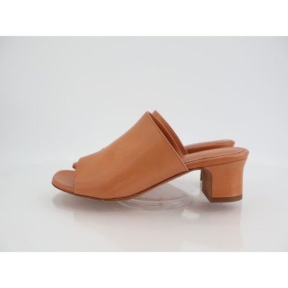 Mansur Gavriel Sun Slide Sandal Mule Size 36 EU 6 US Brown Leather Block Heel - Picture 3 of 13
